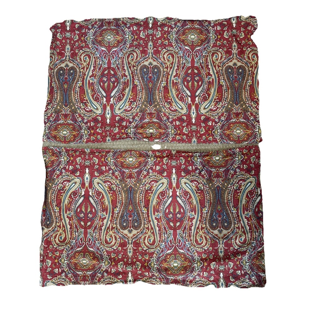 Ralph Lauren Nantucket Red Paisley Standard Pillowcase/ Sham Set Of 2 Cottage